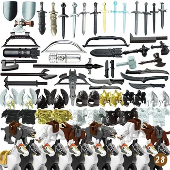80Pcs Antikke græske Antikke Romerske Middelalderlige Bygning Blok Figur Våben, Armor Kit Til Børn Pædagogisk Legetøj Fødselsdag Gave