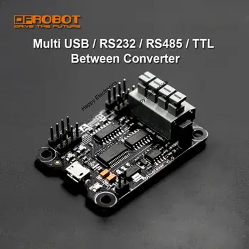 DFRobot Originale Multi USB/RS232/RS485/TTL grænseflader mellem Converter Levering 3,3 V til 5V med Power LED