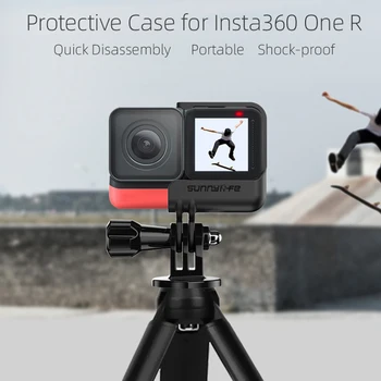 Quick Release Beskyttende Bur Halv Frame Tilfælde Shell for Insta360 EN F Kamera, Stativ Selfie/Rygsæk/ Cykel Klip