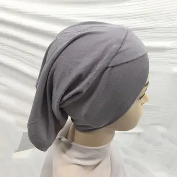 Muslimske jersey indre hijab kasketter bomuld pande kors, turban islamiske underscarf bonnet femme musulman turbante mujer indien hat
