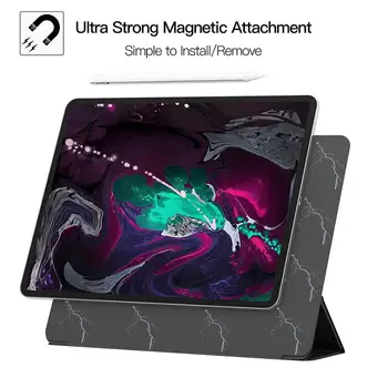 Magnetisk Smart Case til iPad Pro 11 tommer 2020 Dække, 3 fold Stå Tilfælde Magnetisk Fastgørelse Cover til iPad Pro 12.9 2020 Sag
