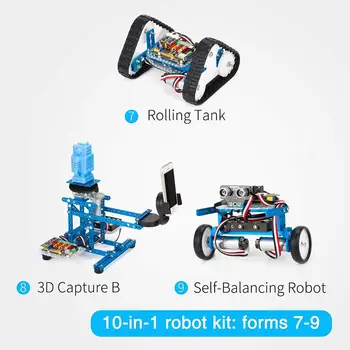 Makeblock DIY Ultimative Robot Kit - Premium Kvalitet - 10-i-1 Robot - STEM Uddannelse - MegaPi - Scratch 2.0 for Børn, Alder 14+