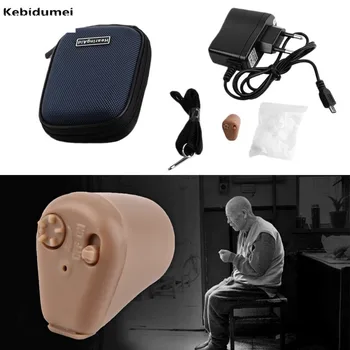 Kebidumei In-ear Sound Enhancement Mini Komma hoved-telefoner Usynlige Volume Sound Forstærker høreapparat Gave til Gamle Mænd