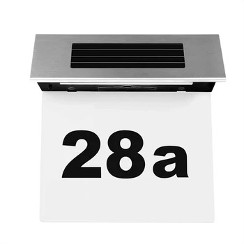 BRELONG Sol-adressens Nummer, Skiltning, LED Solar husnummer Lys, med Lys Kontrol Induktion Belysning i Hjemmet, IP65 Vandtæt