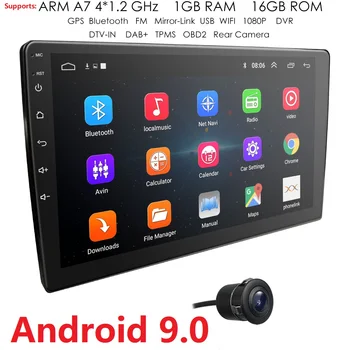 HIZPO NYE 2-Din-4 Kerne 16 GB ROM Android 9.0 Bil GPS Stereo Radio-Afspiller, DAB+ Spejl Link 4G Wifi USB-Subwoofer SWC DVBT TPMS