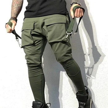 Mænd Fashion Streetwear Bukser Hip Hop Sweatpants Slim Fit Ensfarvet Bukser 2020 Ny Åndbar Høj Kvalitet Mænd Bukser
