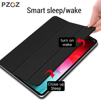 PZOZ Magnetisk Beskyttelse Tilfældet For iPad Pro 11 12.9 tommer 2018 PU Læder Beskyttende Shell Blød Tilbage Smart Flip Cover Tablet Tilfælde
