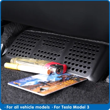 Carbon fiber ABS interiør Til Tesla Model 3 type luft maske Tesla Model3 under sæde air outlet dække For Tesla Tilbehør