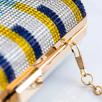 Luksus Diamant Aften Taske bryllupsfest skuldertaske kæde straddle taske boutique lille firkantet taske Mode kvinders håndtaske 2020
