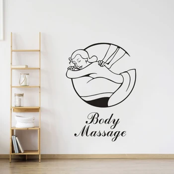 Body Massage Tegn Vinyl Wall Stickers Massage Terapeut Væg Kunst Vægmaleri Spa-Salon Indretning Flytbare Spa-Vindue Plakat AZ744