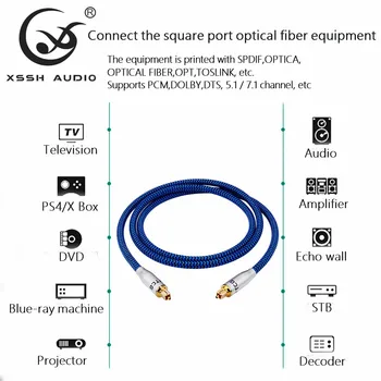 YIVO XSSH 5.1 Digital SPDIF Fiber Optisk Toslink Lyd ren kobber Kabel til højttalerkabel med forgyldt Forstærker