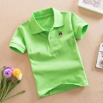 Bomuld Drenge Polo Shirts 2019 Sommeren Teenager Børn kortærmet Drenge Polo Shirt Solid Farver Kids Dreng, Toppe, t-Shirts Tøj