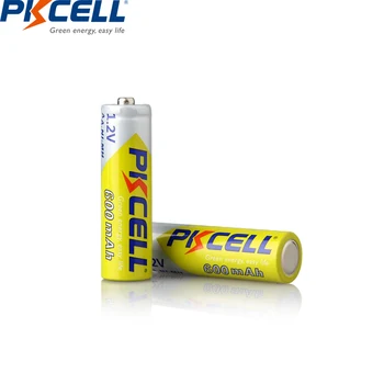 4STK PKCELL AA-batteri 600mah 1,2 v NIMH AA genopladelige batterier aa batteria genoplade og 1stk AA batteri kasse til Kamera legetøj