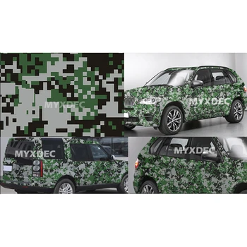 MYXDEC 30cm Bred Premium-Camo Bil Mærkat Vinyler PVC Motorcykel Mærkat Film Hær Militære CAMO Camouflage Grønne Skov Decal