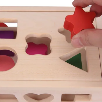 Multifunktionelle Træ-Montessori Pædagogiske Bil Form Sorter Matchende Blokke Træk Matchende Spil Logisk Grund Uddannelse Legetøj