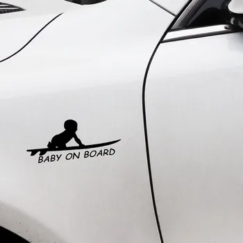 - Bil Klistermærker Udsmykning Motorcykel Decals Baby om Bord, Surfing Surf Surfbræt Dekorativt Tilbehør, som er Kreative PVC,15cm*6 cm