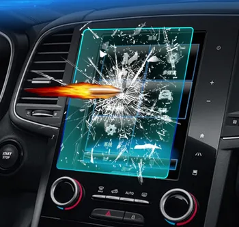 8.7 tommer Bil Hærdet Glas GPS Navigation Screen Guard Beskyttende Film LCD-Tv med Mærkat For Renault Koleos 2017
