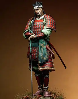 Umalet Kit 1/18 90mm Japansk samurai med sværd 90mm figur Historiske harpiks Figur Harpiks Kit Gratis Fragt