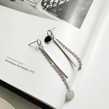 Kølig stil 925 sølv asymmetrisk øreringe i sølv mode personlighed sølv 925 stud øreringe til kvinder charms smykker 2018