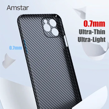 Amstar Magnetiske Adsorption Carbon Fiber Beskyttende etui til iPhone 11 Pro Max antal Linse Beskyttelse Ultra-tynd Ægte Carbon Fiber Sag