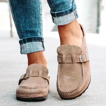 Designer kvinder, tøfler sommeren 2020 efteråret sandaler fahion spænde kvinder lejligheder sko casual-sko-kvinde fenmale sandaler plus størrelse