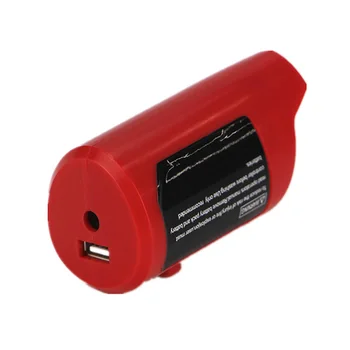 Red Værktøjer Strømforsyning Adapter USB-Udskiftning ABS Bærbare Converter Oplader Sikkert For Milwaukee Lithium Batteri 12V M12
