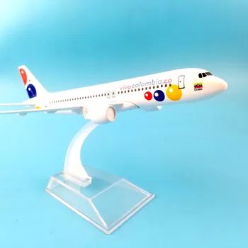 Colombia viva Airlines Flyvemaskine model Airbus A320-fly 16CM Metal legering trykstøbning 1:400 fly model legetøj Collectible gave
