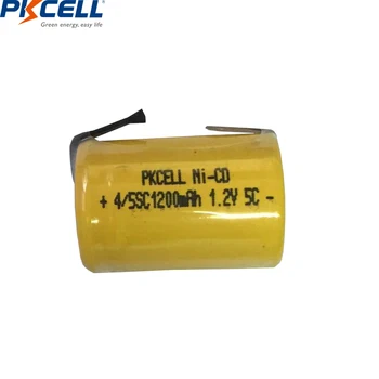 4/8/10PC PKCELL 4/5 SC Batterier 1,2 V NICD Genopladelige Batteri 1200mAh med svejsning faner 4/5 SubC batteri til el-værktøj