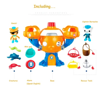 Gratis fragt ved spores shipping 1 sæt Octonauts Oktopod Splelset uden boks figur toy Kinesisk Edition barn Legetøj