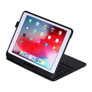 For iPad Pro 10.5 2017 Smart LED-Baggrundsbelyst 360 Drejelig Roterende Trådløse Bluetooth Keyboard Cover Med Pegefeltet blyantsholder
