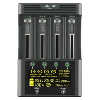 LiitoKala lii-600 LCD-3,7 V/1,2 V AA/AAA 18650/26650/16340/14500/10440/18500 Batteri Oplader med tv + 12V5A adapter