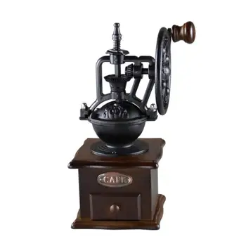 Manuel Kaffekværn, Vintage Stil, Træ-Coffee Bean Mill Slibning Pariserhjul Design Hånd Kaffemaskine Maskine