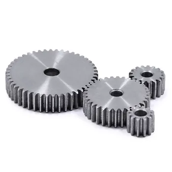 1 Skimmel gear er 45 # steel pinion og rack lige gear gear 10 mm tykkelse gear hjul 43 58 tand hul proces