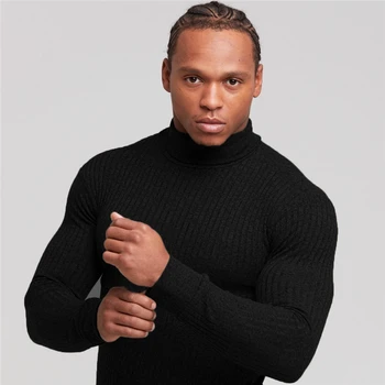 Ny Mode Turtleneck Sweater Mænd Mærke Tøj Herre Sweater Casual Efteråret Uld Pullover Mænds O-Hals Trække Homme Overdimensioneret