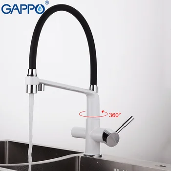 GAPPO køkkenarmatur hvid filtreret vand blandingsbatteri torneira køkken vask vandhane mixer Messing vask vandhane filter vandhaner