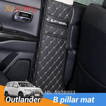 Bilen B Søjle Anti-kick Beskyttende Måtten Pude Pad Cover Klistermærker til Mitsubishi Outlander 2013 2018 2019