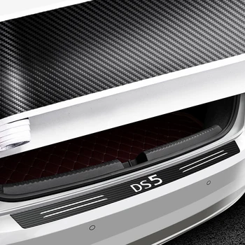 Bil Styling Hale Kuffert Bageste Kofanger Beskytter Carbon Fiber Sticker til Citroen DS5 LOGO Badge Auto Scratch Guard Decal Tilbehør.