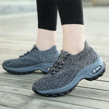 Plus Størrelse Kilehæls Sko Til Kvinder Sneakers Komfort Damer Undervisere Kvinder Afslappet Platform Sko Chaussures Femme