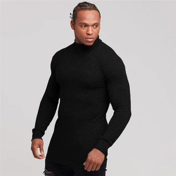 Ny Mode Turtleneck Sweater Mænd Mærke Tøj Herre Sweater Casual Efteråret Uld Pullover Mænds O-Hals Trække Homme Overdimensioneret