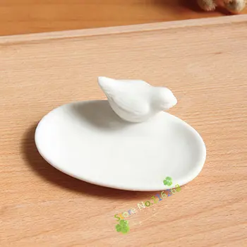 1stk Zakka madlavning værktøjer Mini birdie kanin deerlet retter plader Dyr ren hvid keramik skuffe Hjem dekoration service t49