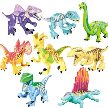 Dyrenes verden Dinosaur-Serien Super søde tegnefilm Spinosaurus DIY Model byggesten Mursten Legetøj Gaver