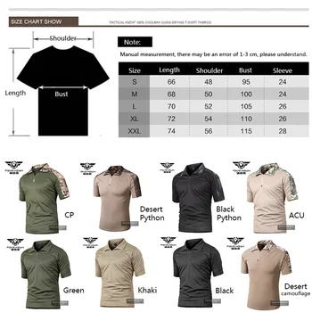 Herre Camouflage Army T-Shirt Soldater Bekæmpelse Af Taktiske Tee Militære Kortærmet Sommer Mandlige Jagt, Camping Vandring Tøj