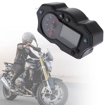 Motorcykel LCD-Speedometer Digital 12000RPM Speedometer Kilometertæller Omdrejningstæller Måle Universal Til ATV Quad Motorcykel 7 Farver