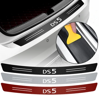 Bil Styling Hale Kuffert Bageste Kofanger Beskytter Carbon Fiber Sticker til Citroen DS5 LOGO Badge Auto Scratch Guard Decal Tilbehør.