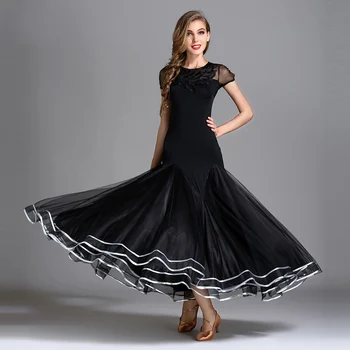 2018 NYE Moderne Dans Kostume til Kvinder Dame Voksen Waltzing Tango Dans Kjole Ballroom Kostume Evening Party Dress